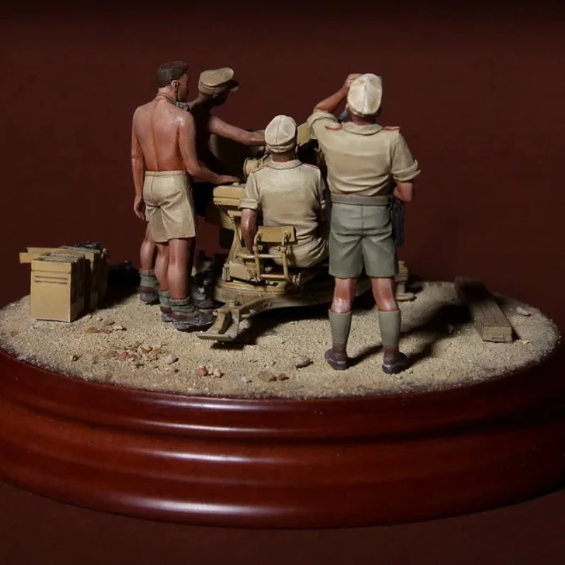 1/35 스케일 레진 피규어 조립 모델 키트 DAK 승무원용 2cm 플락 38 취미 미니어처 장난감 조립되지 않고 도색되지 않음