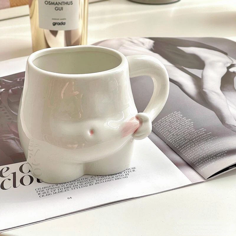 

300ml Ceramic Cup Pinch Cup Creative Art Cup Cute Ins Style Design Personalized Cup Afternoon Tea Cup Gift Coffee Cup