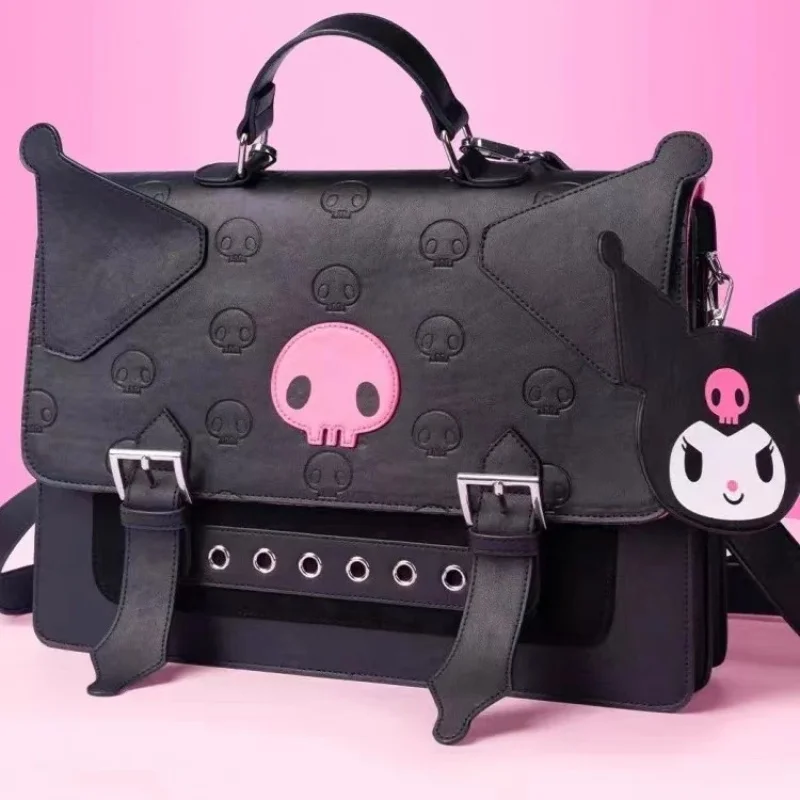 

Kawaii Kuromi Bag Anime Sanrio Cute Girl Preppy Style High Capacity Backpack Laptop Bag One Shoulder Handbag Sweet Versatile New