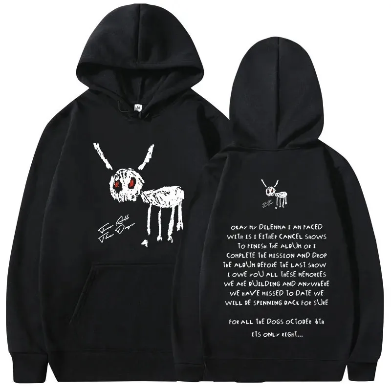 Men's and women's rapper sweater for all dogs, hip hop sweater, hooded sweaters, casual streetwear, autumn fashion