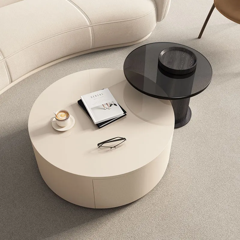 

Nordic Glass Round Table Makeup Coffee Hotel Luxury Smart Corner Table Garden Books Muebles Para El Hogar Salon Furniture