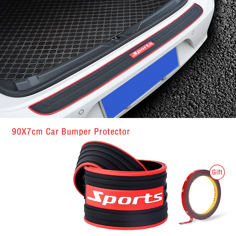 

Silicone Car Rear Bumper Protector Guard Universal Anti-Collision Strip Sticker Scratch-Resistant Trunk Door Entry Guards