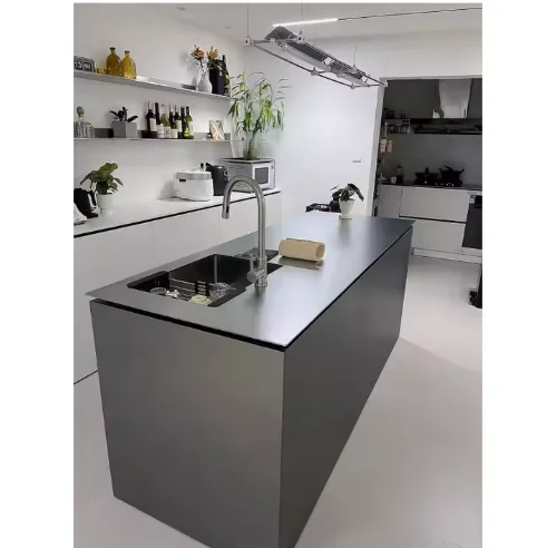 Modern Design Kitchen Cabinets High Quality Stainless Steel Assembled Island Sets with Drawer Slide & Basket Free Sample Offered
