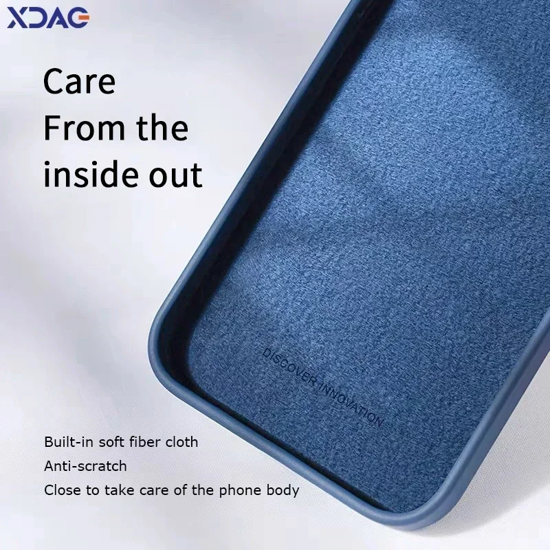 Angel Eyes Square Liquid Silicone Shockproof Protective Phone Cover