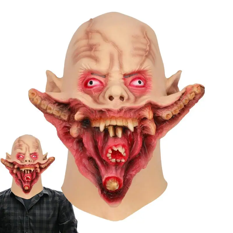 

Guillermo del Toro Latex mask masquerade Halloween Whimsical Cosplay Headgear Horror Full Facial Cover Costume Party Supplies