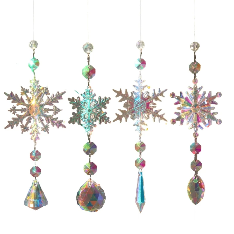 

Stylish Snowflake Crystal Suncatchers for Tree Garlands Jewelry Christmas New Year Party Wedding Decoration