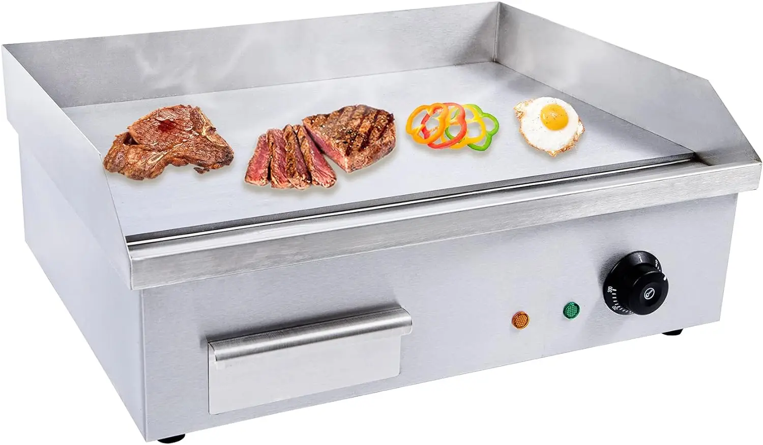

TBVECHI Teppanyaki, Electric Griddle Cooktop Countertop Commercial Flat Top Grill Griddles BBQ Plate Grill Thermostatic Control