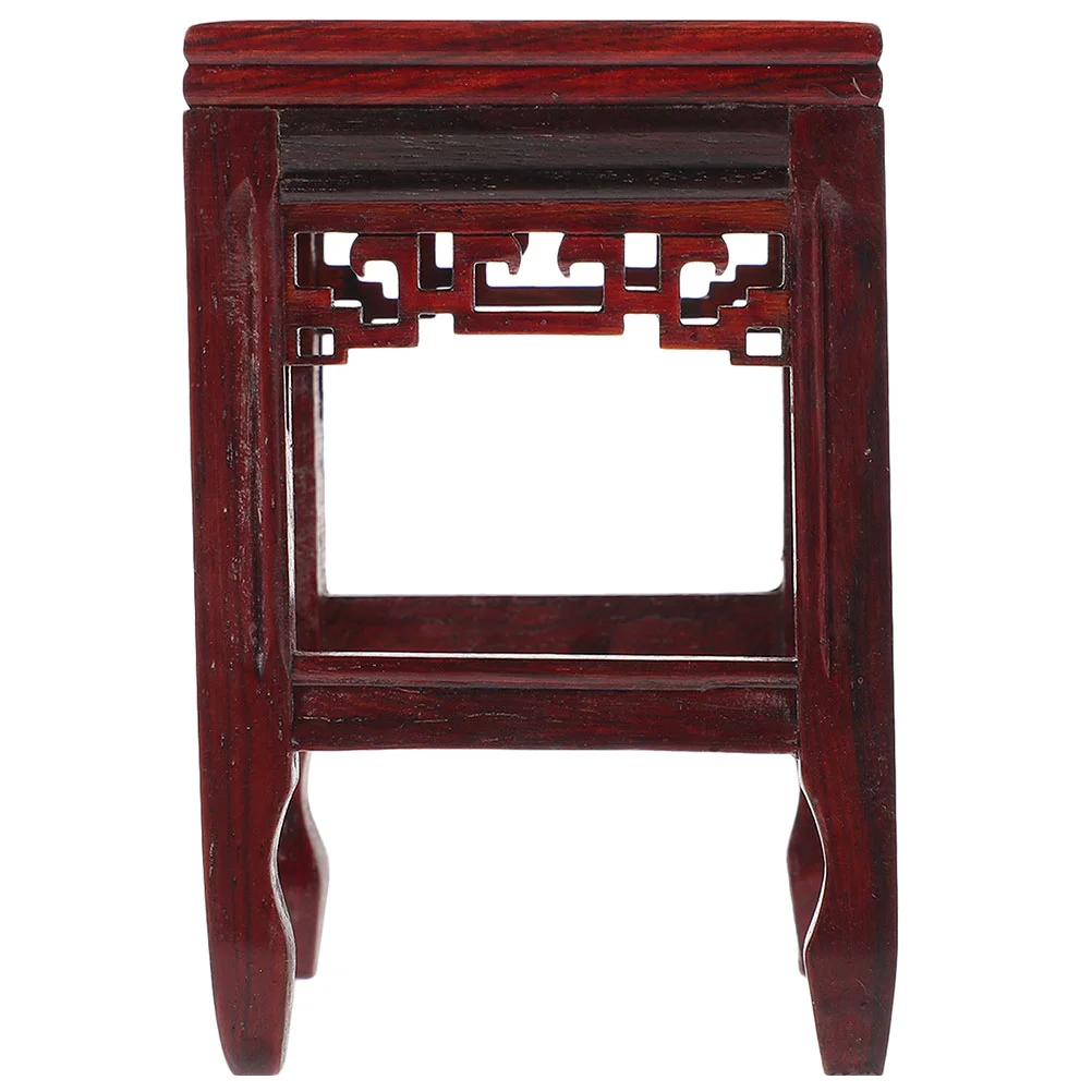 

Wooden Stool Plant Stand Wood Flower Pot Display Rack Rustic Oriental Bonsai Holder Shelf Home Decor