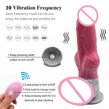 NNSX 2022 NEW Remote Control Vibration Anal Plug with Suction Cup Dog Animal Dildo Mute 10 Modes Silicone SexyToys Shop forWomen 6