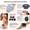 Fashion Luxury Gold Women Smart Watch Heart rate Blood Oxygen Sleep Monitoring Diamond Bracelet Bluetooth Call Smartwatch Ladies 6