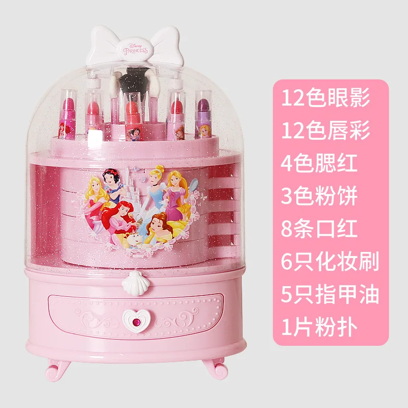 Disney girls Snow White princess elsa real Cosmetics Make up set Beauty makeup box With original box kids birthday gift 5