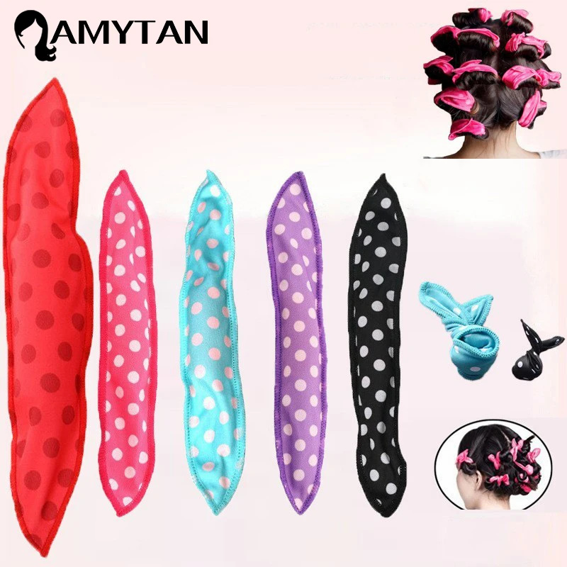 10Pcs Soft Sleep Pillow Hair Rollers Hair Curlers Flexible Foam&Sponge Hair Curlers Rollers DIY Salon Hair Care Styling Tools