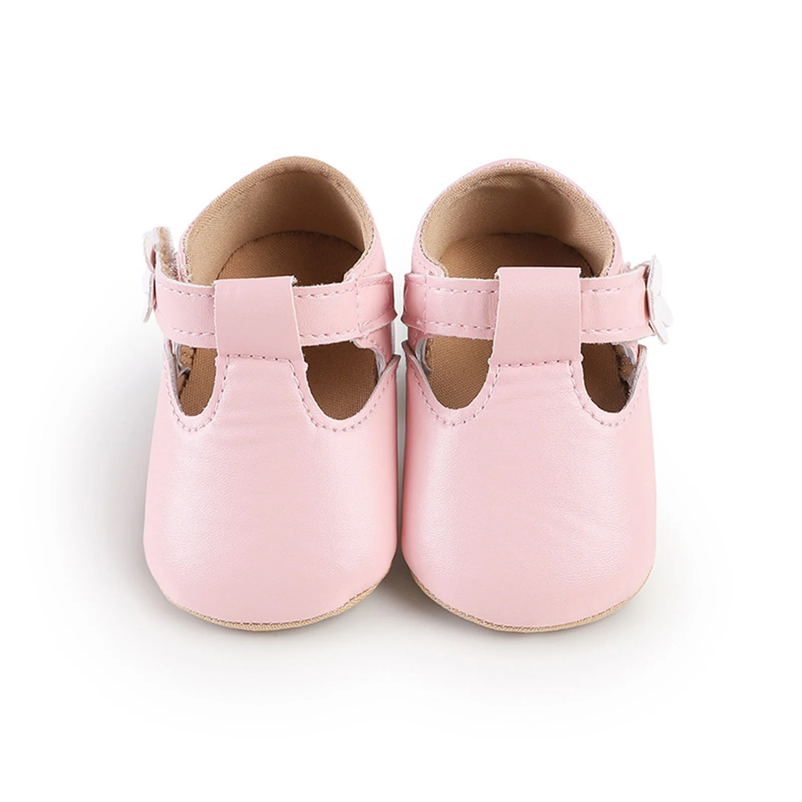 Floral Cute Baby Girls Shoes Flats Soft Soles Mary Jane Newborn Walking Shoes Spring Fall PU Anti-slip First Walker for Toddler