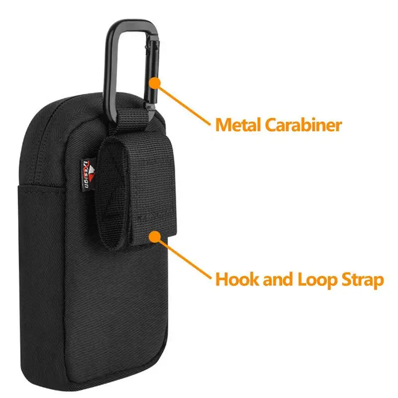 Portable MP3 MP4 Player Storage Case with Carabiner