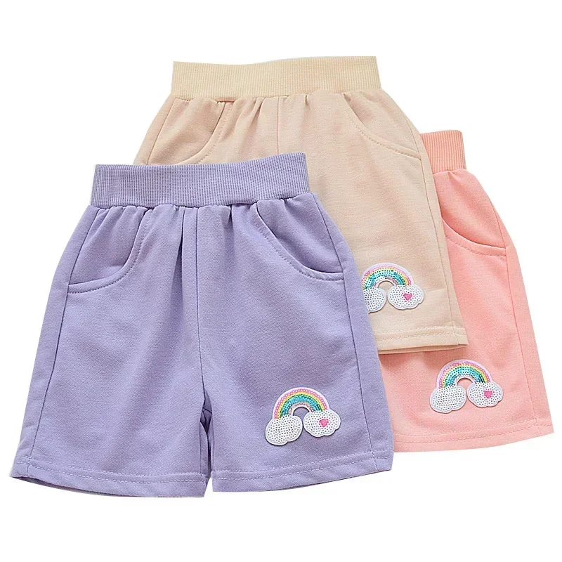Baby Girls Shorts Summer Toddler Cartoon Printed Cotton Trousers Kids Casual Sports Short Pant Children's Clothing