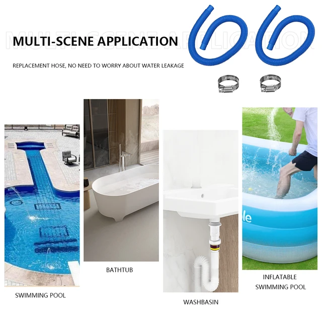 Medence Tömlők Csövek Szivárgásálló Rugalmas Szivattyú Csere Tömlőbilincsekkel A Föld Feletti Szivattyúkhoz - Image 5