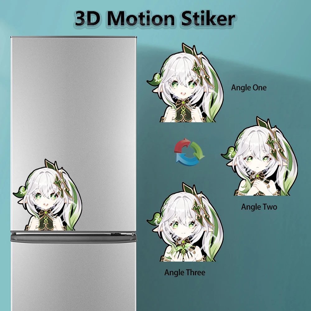 Nahida Genshin Impact Anime Motion Stickers Game Waterproof Decals for Cars,Laptop,Suitcases,Motorcycle,Refrigerator,Etc.