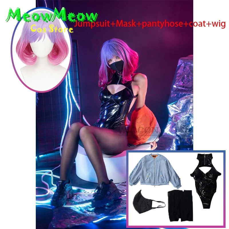 

Женское боди для косплея Astrum Luna из искусственной кожи с открытой спиной и молнией