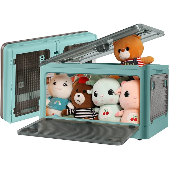 Műanyag Tárolóedények Totot Tartalmazó Tartály Szervező Fedelet És Biztonságos Reteszelő Csat, Átlátszó Összecsukható Tárolódoboz Hengerrel