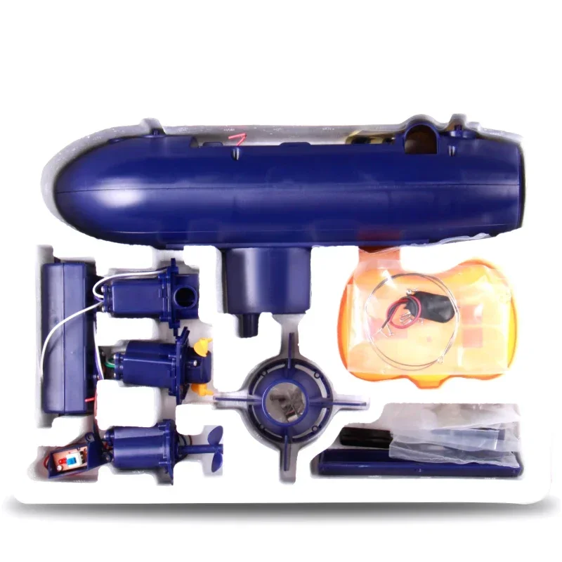 Students DIY 6 Channels RC Mini Submarine toy Remote Control Under Water Ship RC Boat Model Kids Educational Stem children gift 3