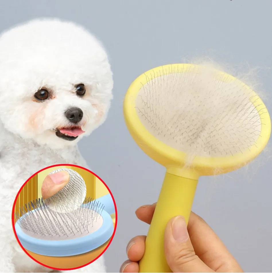 

Dog Brush Massage Dogs Brushes Stainless Steel Combs for Dog Grooming Pet Hair Remover Long Handle Cat Brush Pet Accessories