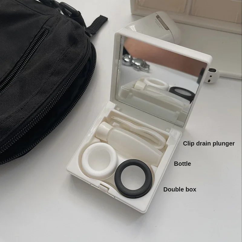 Contact Lens Case Disney Mickey Mouse Eye Contact Lenses Container with Silicone Tweezers Mini Pocket Box