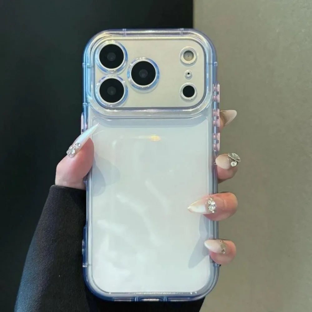 Luxury Dopamine Airbags Oval Soap Soft Case with Clear Camera Protection and Shockproof Design