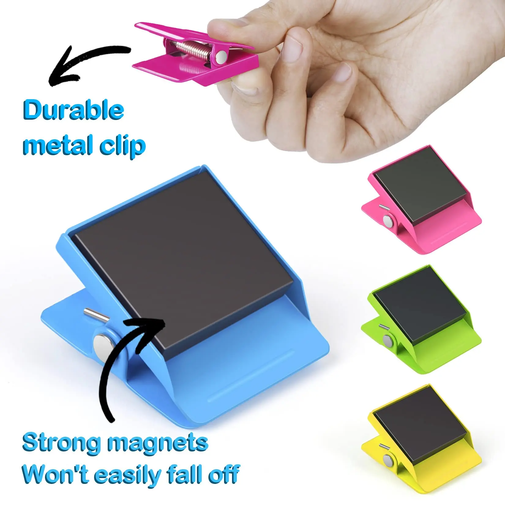 Description Picture 3 of itemFridge Magnetic Clips Heavy Duty Refrigerator Magnets Clips Whiteboard Multi Color Metal Magnetic Clamp
