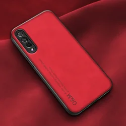 Premium Magnetic Leather Phone Case with Silicone Lining for Honor 9X Premium (Red -2)
