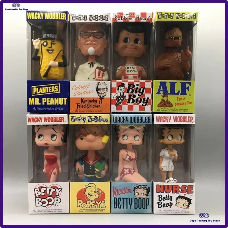 

Popeye The Sailor Man Anime Figurine Sexy Betty Doll Bobblehead Mr. Peanut Kfc Big Boy Home Desktop Decor Children's Toy Sale