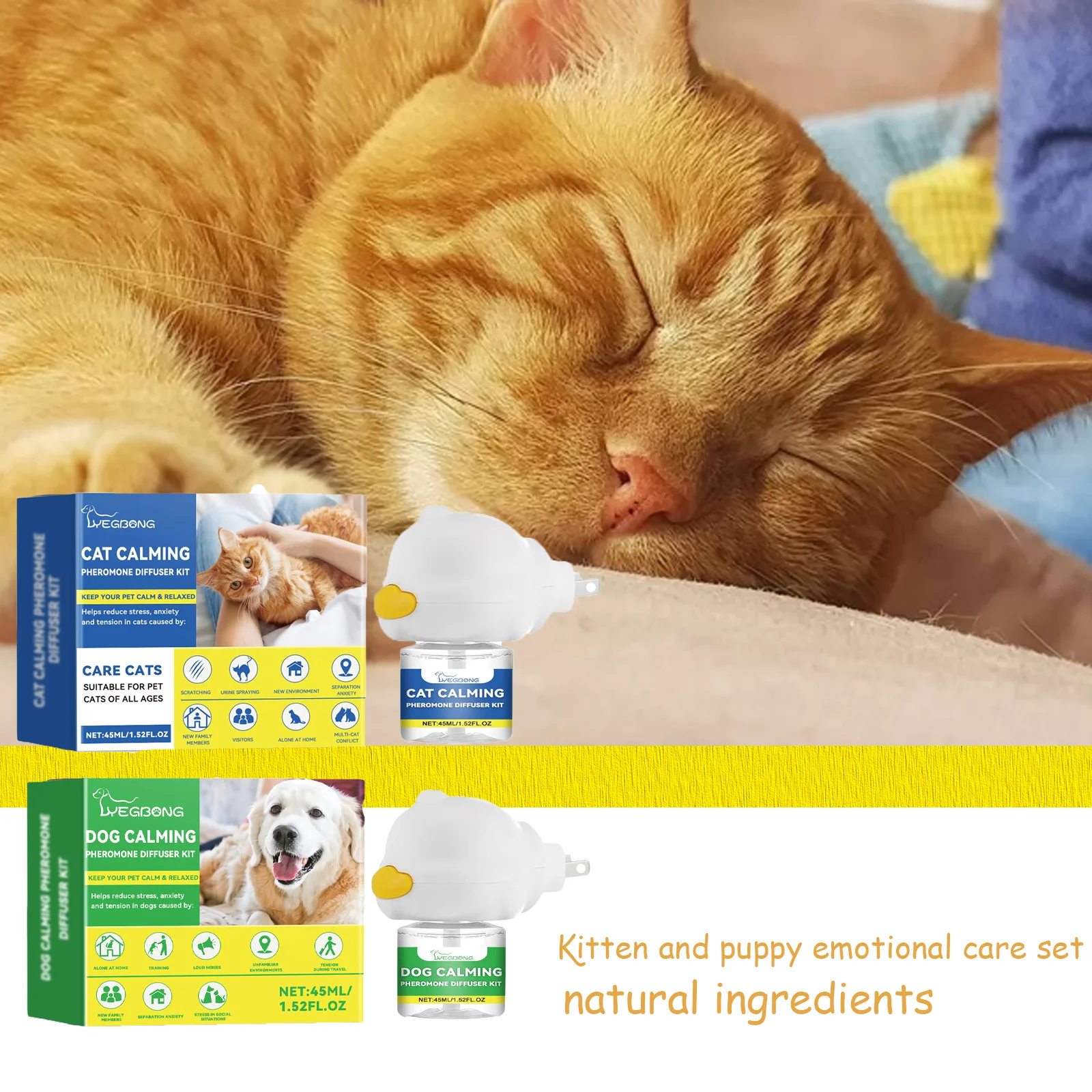 View of Pet Pheromones Calming Diffuser Cat Dog Calm Relaxing Emotion Relief ...