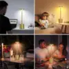Simple LED Rechargeable Touch Metal Table Lamp Three Colors Bedside Creative Ambient Light Bar Outdoor Decoration Night Light 6