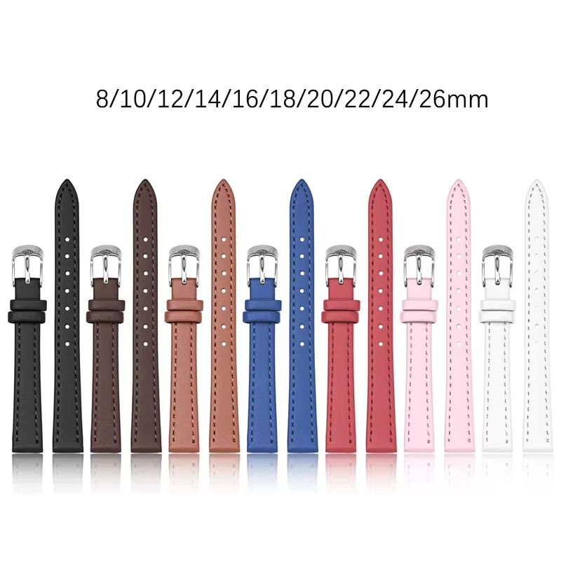 Vibrant Universal Leather Watch Strap - Cowhide Replacement Band