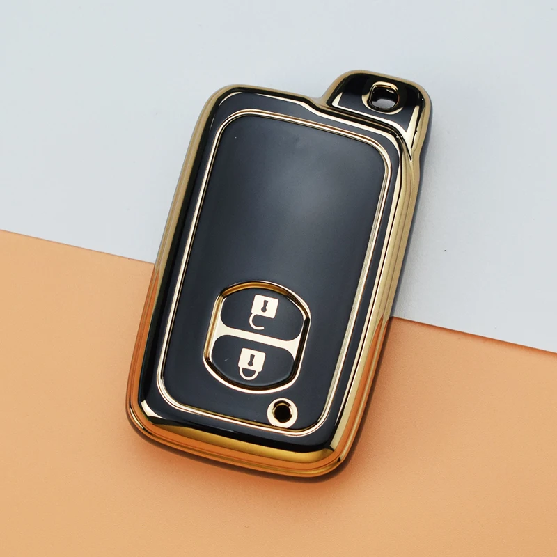 Soft TPU Car Key Case Cover key case cover key case for Toyota Aqua RAV4 Land Cruiser Camry Prado Corolla Prius Keyless Remote Fob 2 3 Buttons 2013 2014