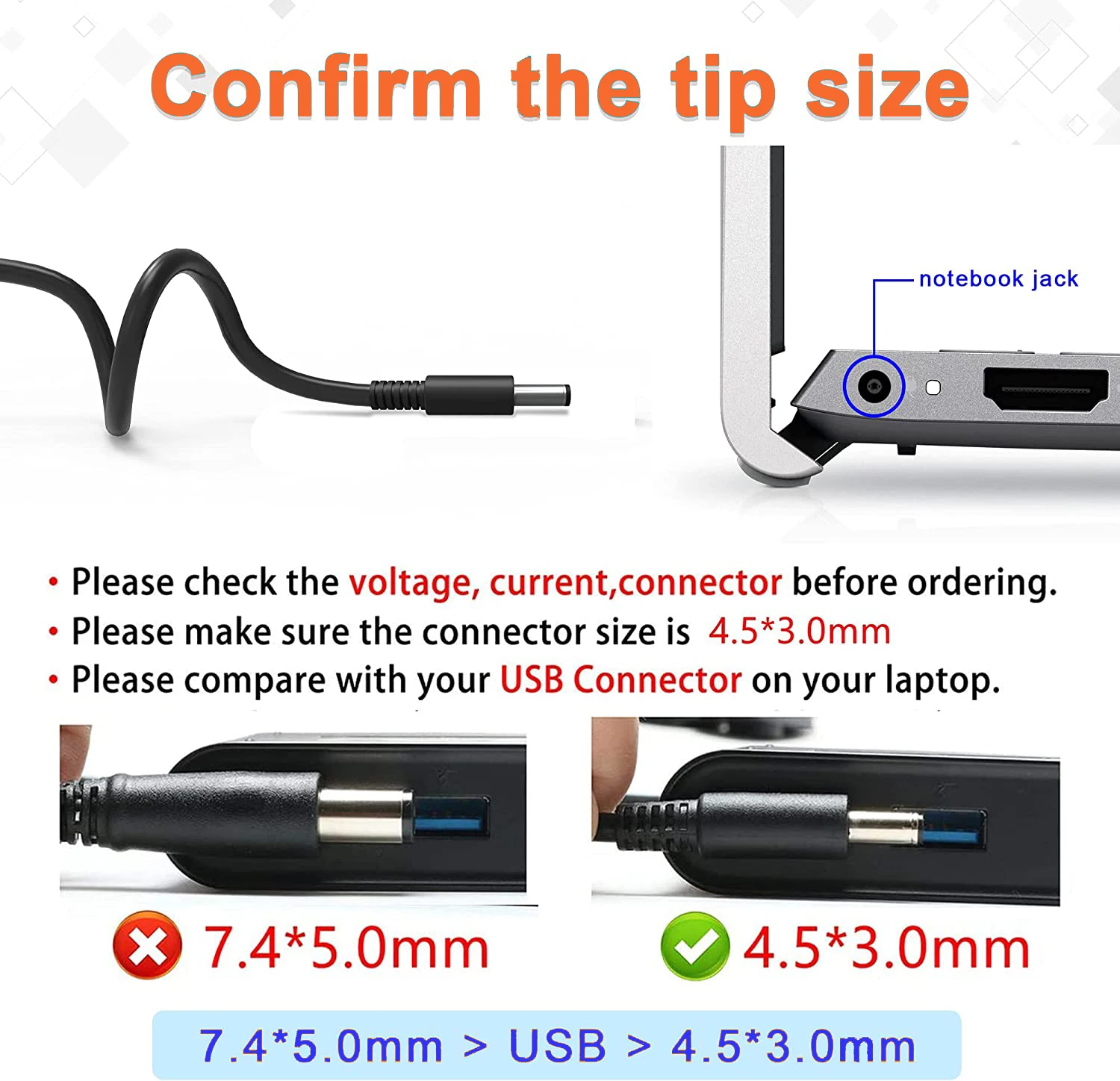 Adaptador Carregador La65ns201 0g6j41 Mgjn9 para Dell Latitude 3410 3510 3400 3500 Vostro 5510 4.5x3.0 mm Fonte de Alimentação Novo 65w - Imagem 6