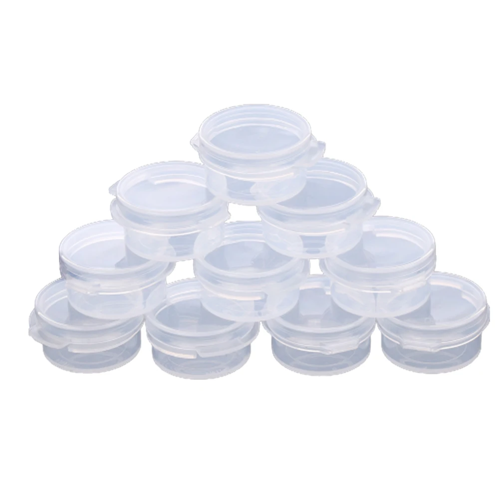 100Pcs 5g Make Up Jars Mini Sample Bottle Sealing Pot Face Cream Container Plastic Transparent Case Salad Sauce Portable Box