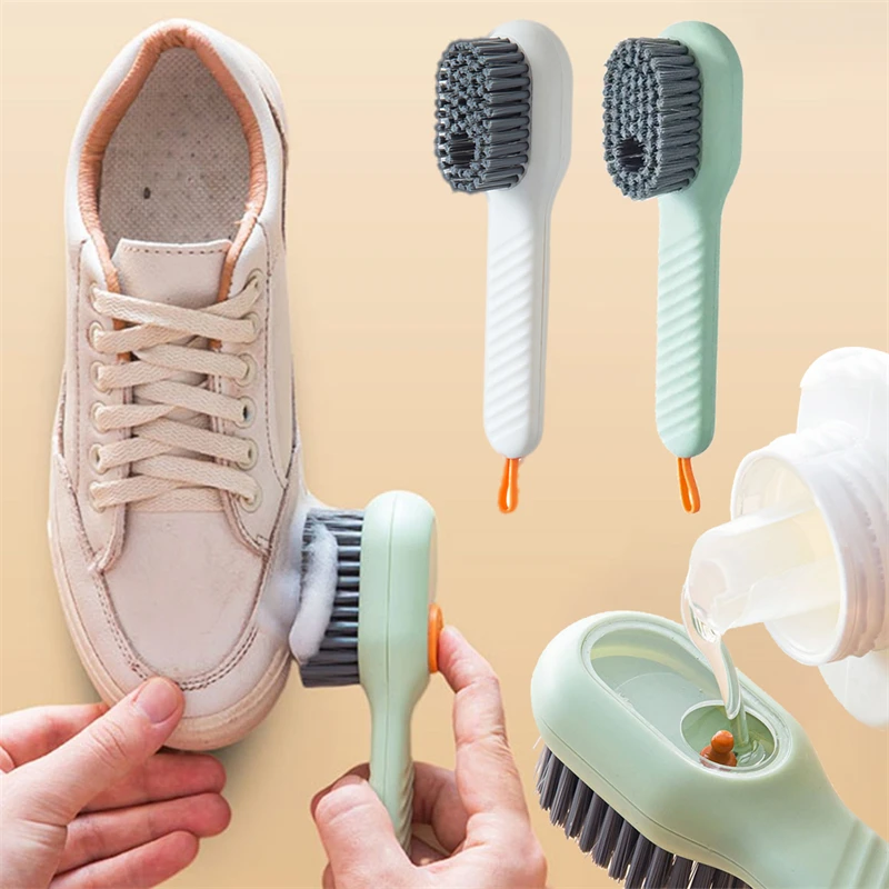 Shoe brush Shoe cleaning kit Automatic Liquid Adding Cleaning Brush Gadget Set Multifunctional Liquid Shoe Brush Household Soft Bristle Cleaning Kit