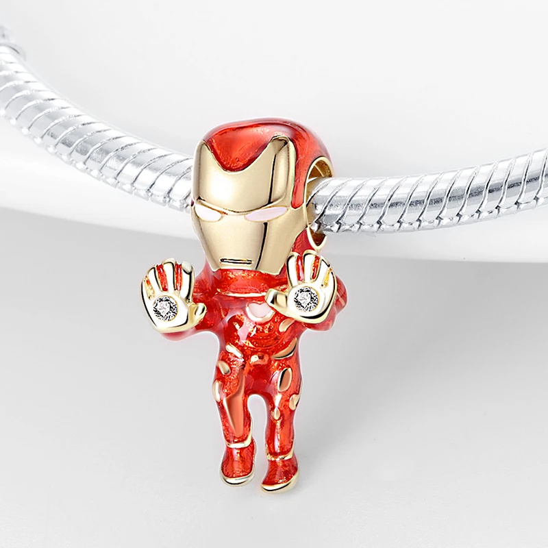 Hot Toys Iron Man Charm Marvel Plata De Ley 925 Guardians of The Galaxy Beads Fit Pandora Marvels Bracelet DIY Jewelry Make Gift