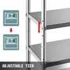 Stainless Steel Shelving 48x18.5 Inch 5 Tier Adjustable Shelf Storage Unit Stainless Steel Heavy Duty Shelving for Kitchen 3