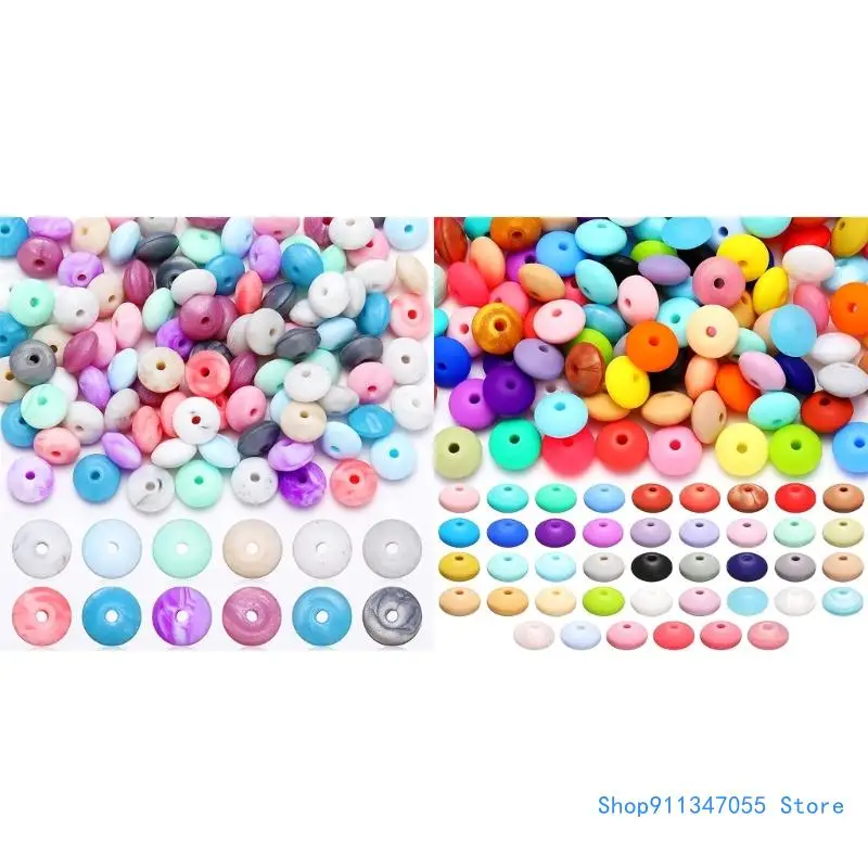 

Handmade Silicone Beads Round Teether Teething Beads DIY Keychain Necklace Bracelet Pendant Molar Teether Drop shipping