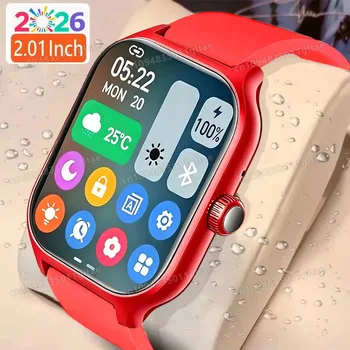 Nuovo Smartwatch 2026 per Android iOS, Schermo a Colori da 2,01 Pollici, Chiamate Bluetooth, Monitoraggio Ossigeno nel Sangue/Pressione, Smartwatch per Donne e Uomini