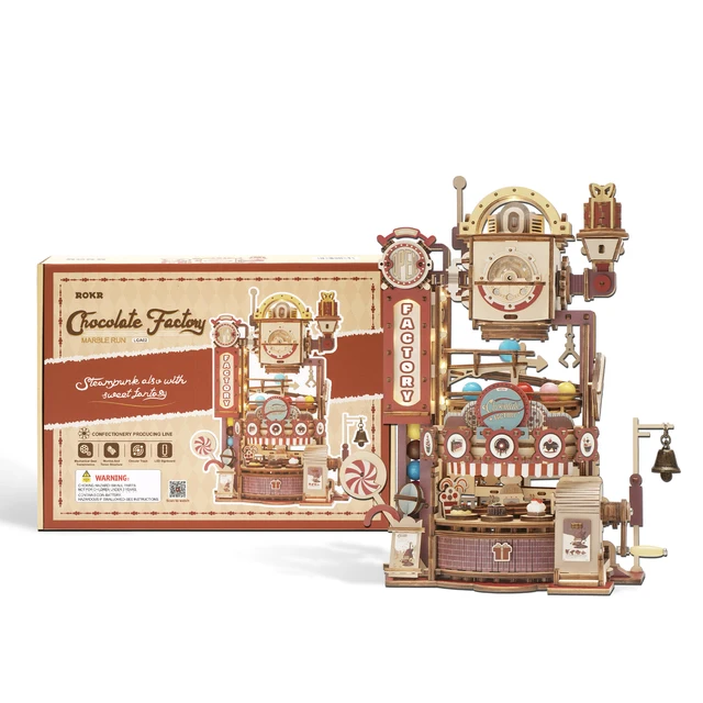 Maquette 3D circuit Chocolaterie - Puzzle 3D Robotime en bois