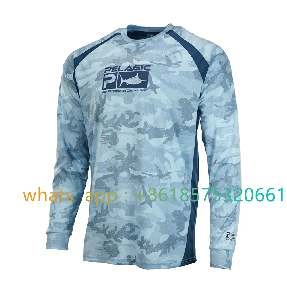 

Fishing Shirts Kid's Long Sleeve Crewneck Sweatshirt Uv Protection Summer Performance Breathable Angling Camisa De Pesca New