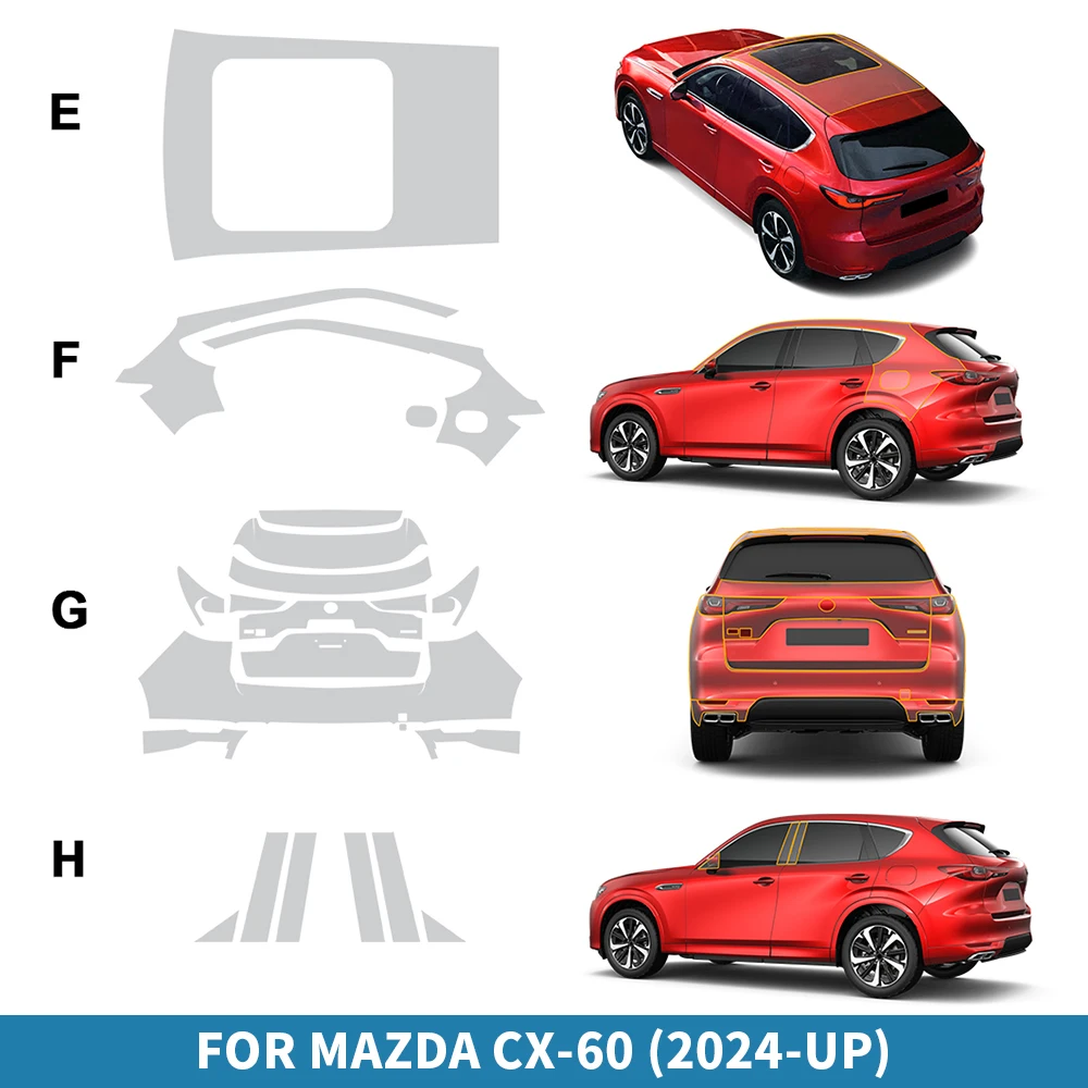 4 Pcs Auto Buitenste Instaplijsten Protector Kick Platen,voor Mazda CX-60,Rvs Auto Accessoires Decoratie Stickers,A