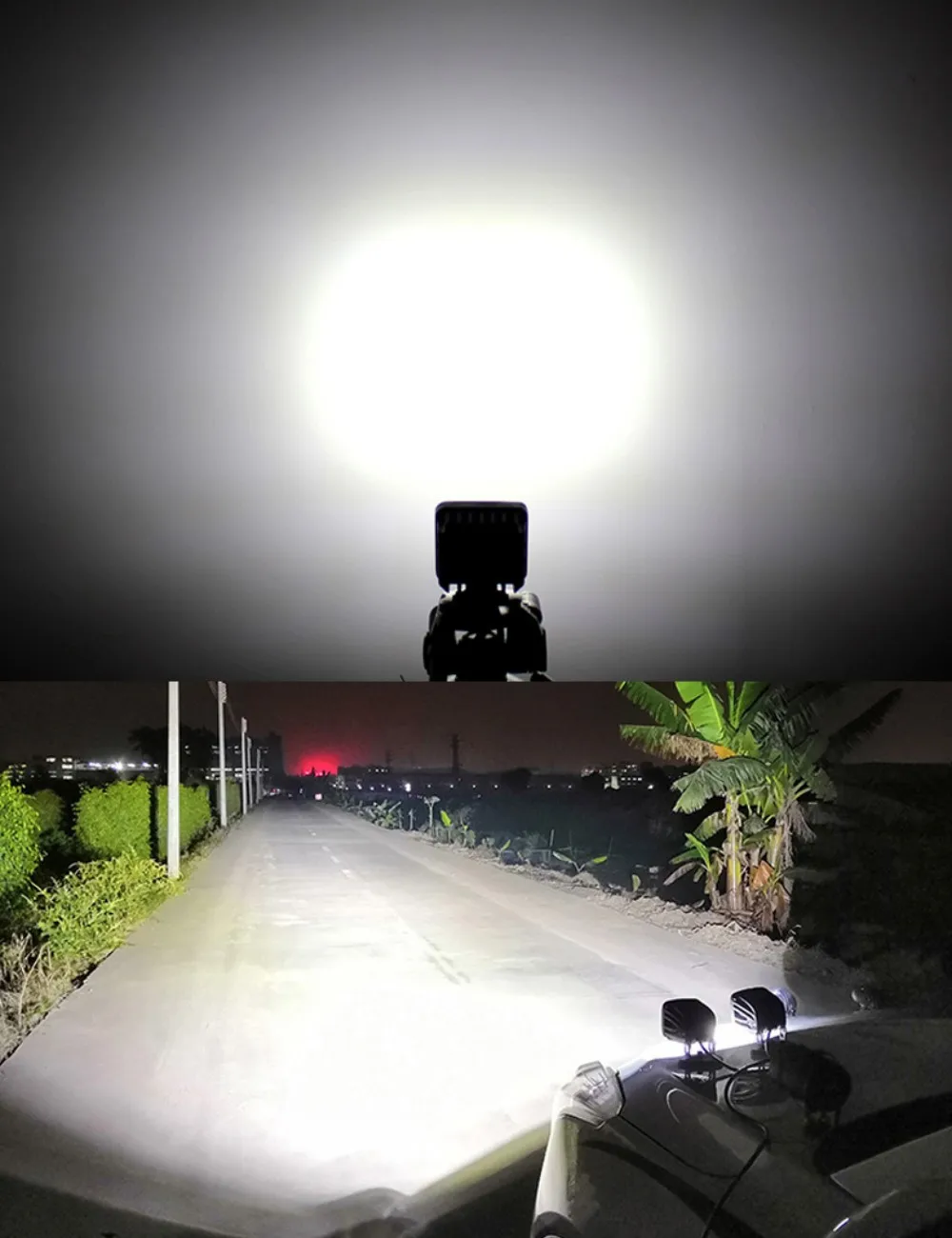 강력한 4X4 LED 헤드라이트, 마그네틱 홀더 베이스, 시가 라이터 전원, 오프로드 차량 전면 라이트, 4WD 트럭 SUV 루프 스포트라이트