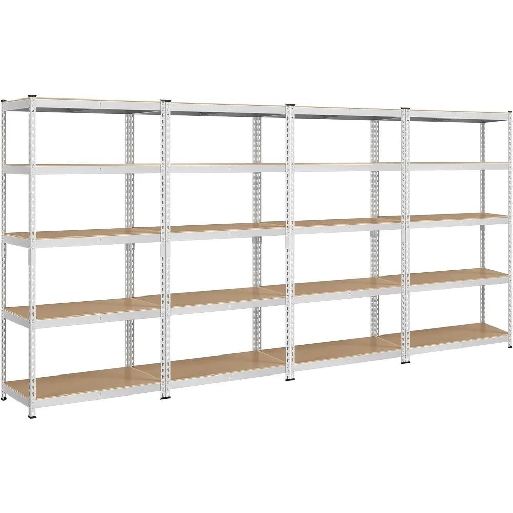 Topeakmart4PCS5TierUtilityShelvesMetalStorageShelvesGarage