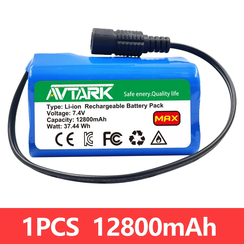 

7.4V 12800mAh 6800mAh Battery For T188 T888 2011-5 V007 C18 H18 So on Remote Control RC Fishing Bait Boat Parts