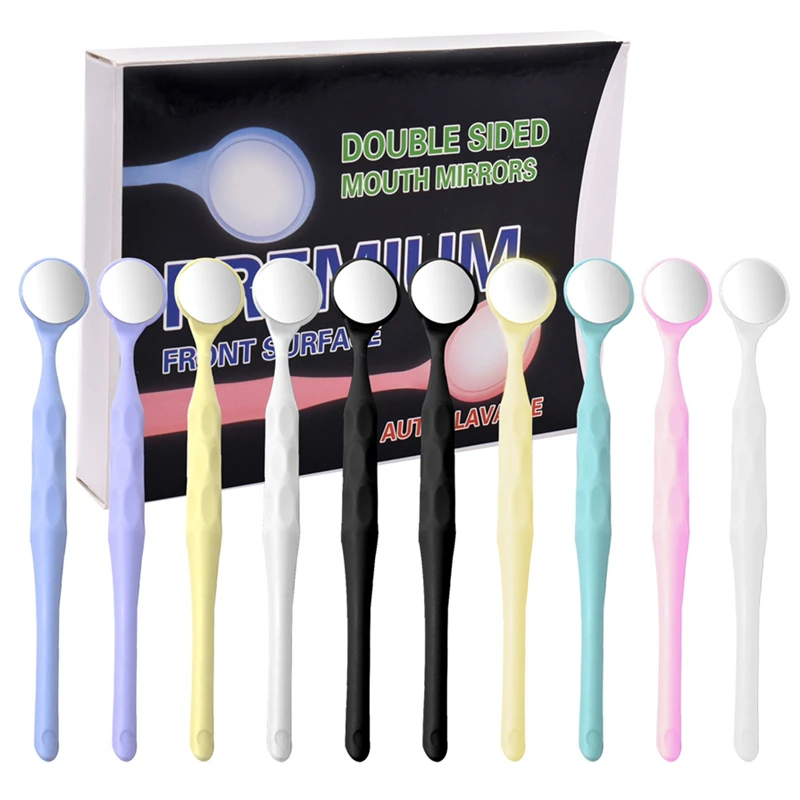 

Dental Mouth Mirror Multifunction Checking Single/Double Side Oral Check Reflector Mirrors Teeth Whitening Tools 10pcs/box
