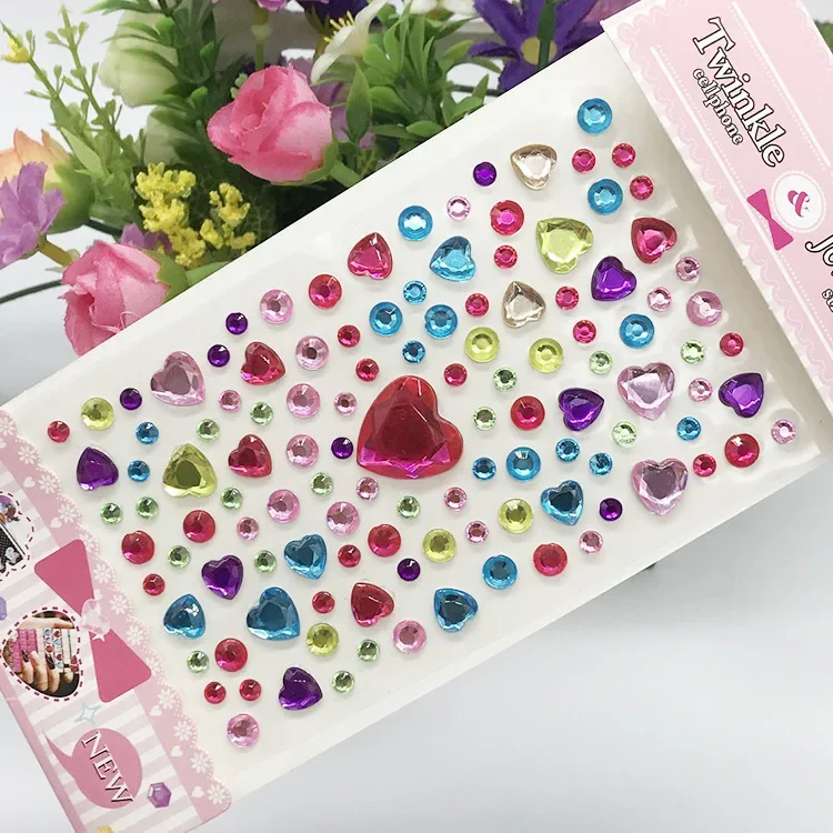 Makeup Rhinestone Stickers Makeup Stickers Rhinestone Stickers Makeup Accessories Kids Sticker Toys Face Jewelry DIY Painting Decoration