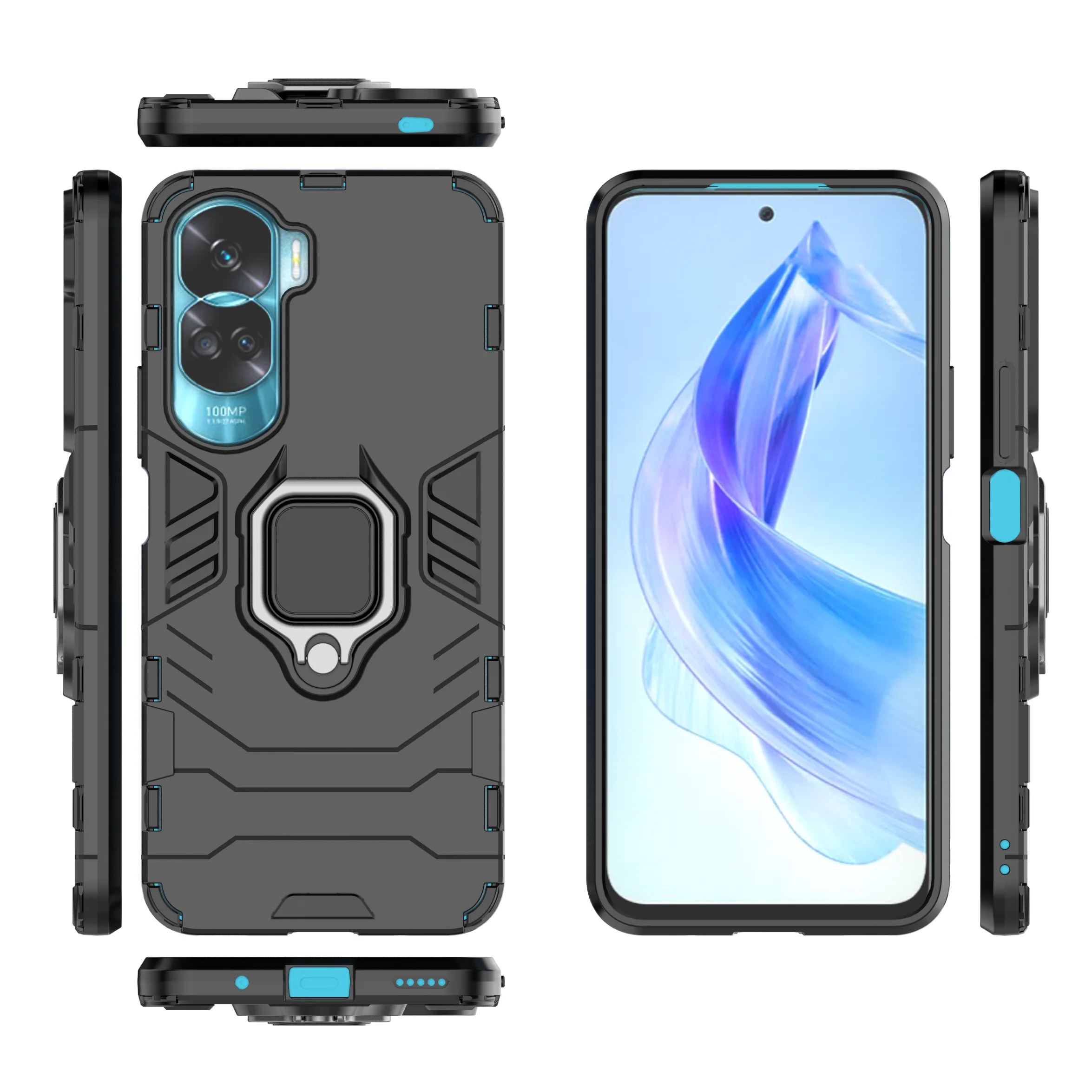 Ultimate Armor Shockproof Case with Metal Ring Stand and Bumper Protection